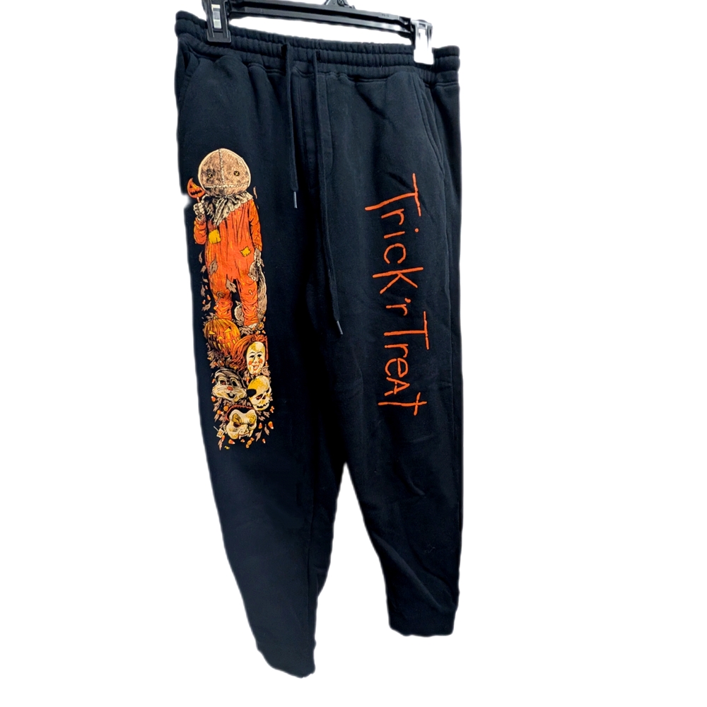 Halloween Graphic Black Jogger Pants